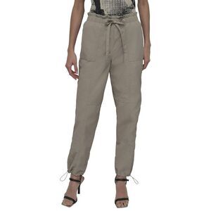 DKNY Taupe Drawstring Straight-Leg Utility Pants
